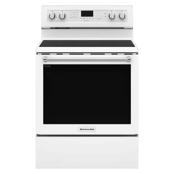 KitchenAid 6.4 cu. ft. Electric Range with Self-Cleaning Convection Oven in White