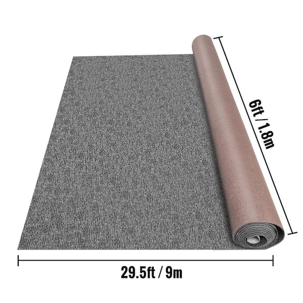 Marine Carpet 6 ft. W x 29.5 ft. L Waterproof Cuttable Indoor/Outdoor Area Rug, Gray