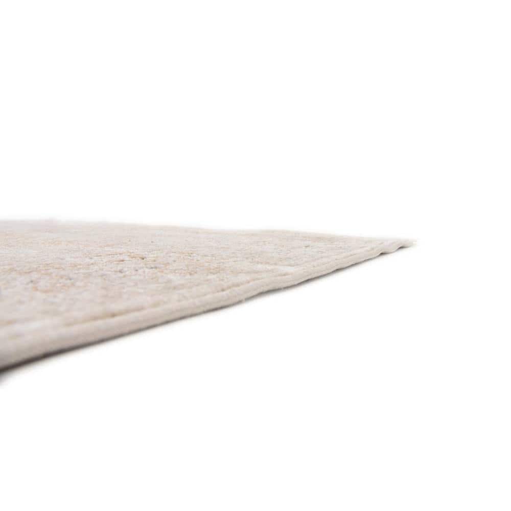 Beige and Light Brown Rectangular Stain-Resistant Area Rug