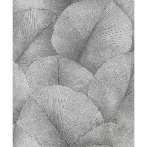 Unbranded Kumano Collection Beige Textured Palm Leaf Matte Finish Non-Pasted Vinyl on Non-woven Wallpaper Roll