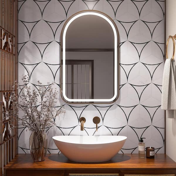 Statuario Deco Black Hexagon 7.8 in. x 8.98 in. Matte Porcelain Floor and Wall Tile (10.17 sq. ft./Case)