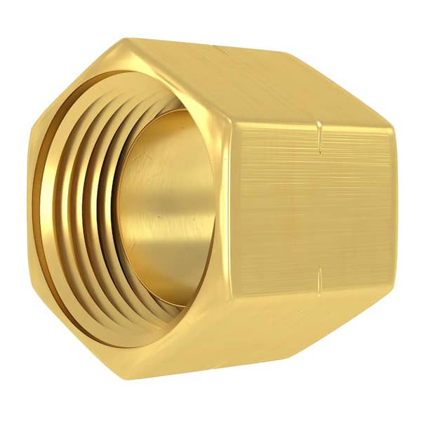 2PK Brass Compressor Plumbing 1/4 Compression Tube Nut W/ Ferrule