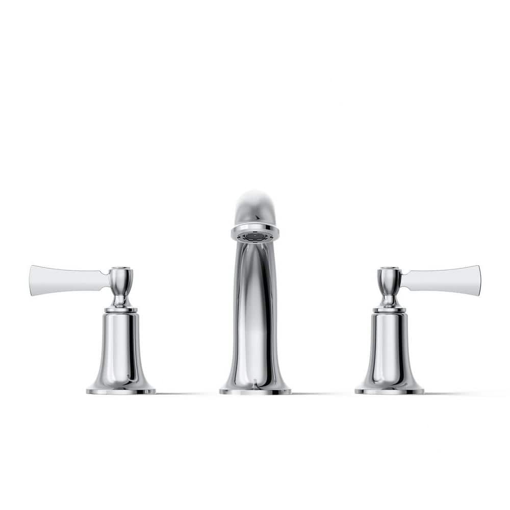 Elliston Classic Polished Chrome 8" Widespread Bathroom Faucet