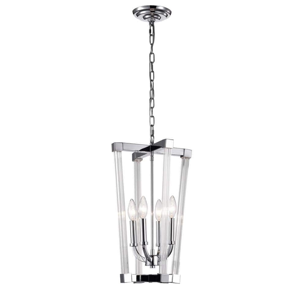 Tamise 11.8 in. 4-Light Indoor Chrome Pendant Chandelier price history on PriceWatchPro