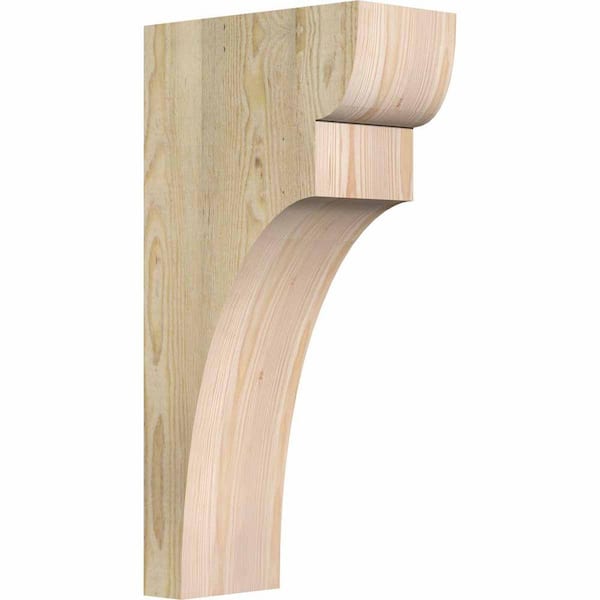 Ekena Millwork 6 in. x 12 in. x 24 in. Douglas Fir Yorktown Rough Sawn Corbel
