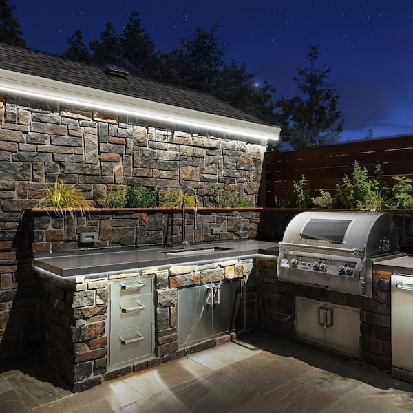 1000 Lumen 16 ft. White Adjustable Light Color 120V Plug-in or 12V Neon Flex LED Weather Resistant Outdoor Rope Light