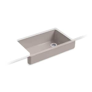 Whitehaven 35.5 in. Undermount Cast Iron Single-Bowl Farmhouse Kitchen Sink