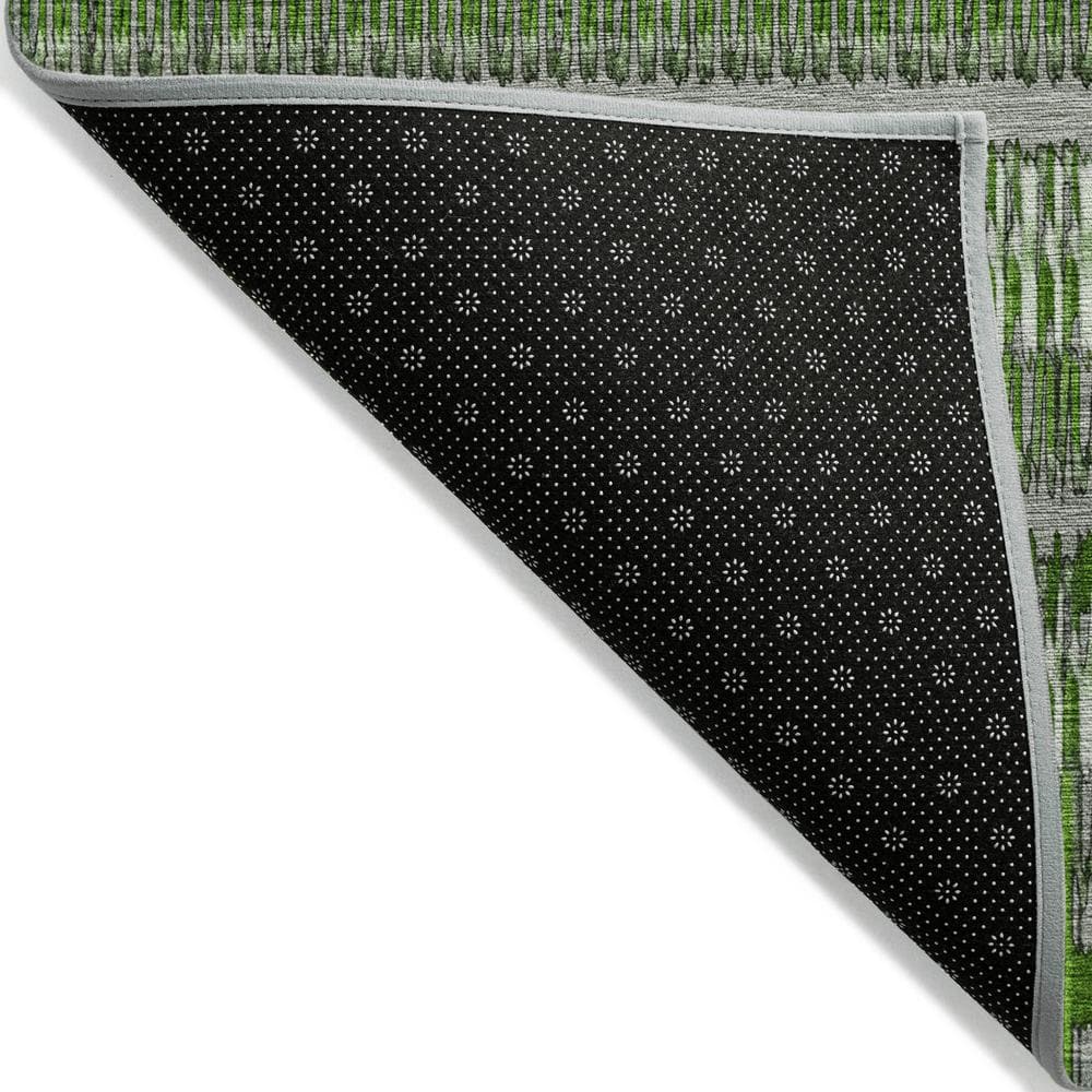 Chantille Green and Gray 9' x 12' Synthetic Flat Woven Rug