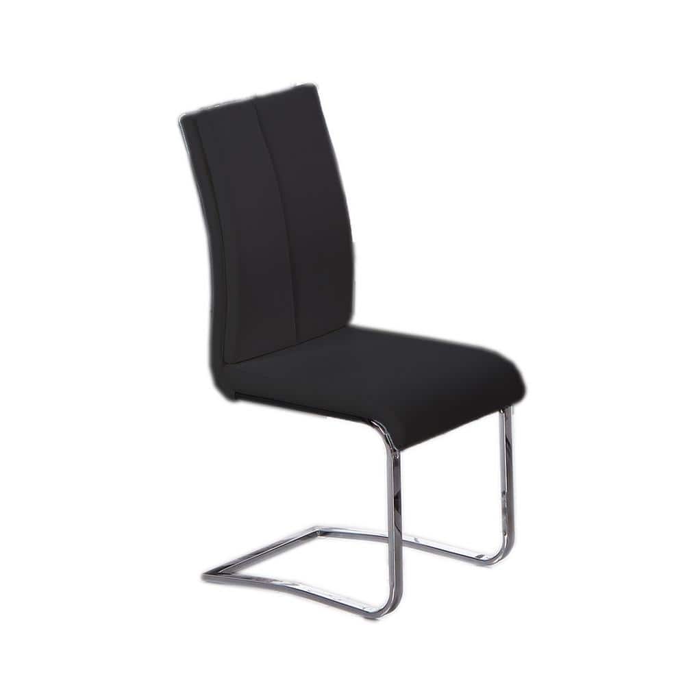 Dominga Black Faux Leather Dining Chairs (Set of 2)