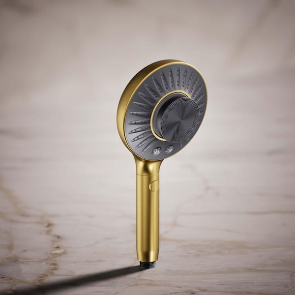Spaviva 2-Spray Wall Mount Handheld Shower Head with Cleansing Device 2.5 GPM in Vibrant Brushed Moderne Brass