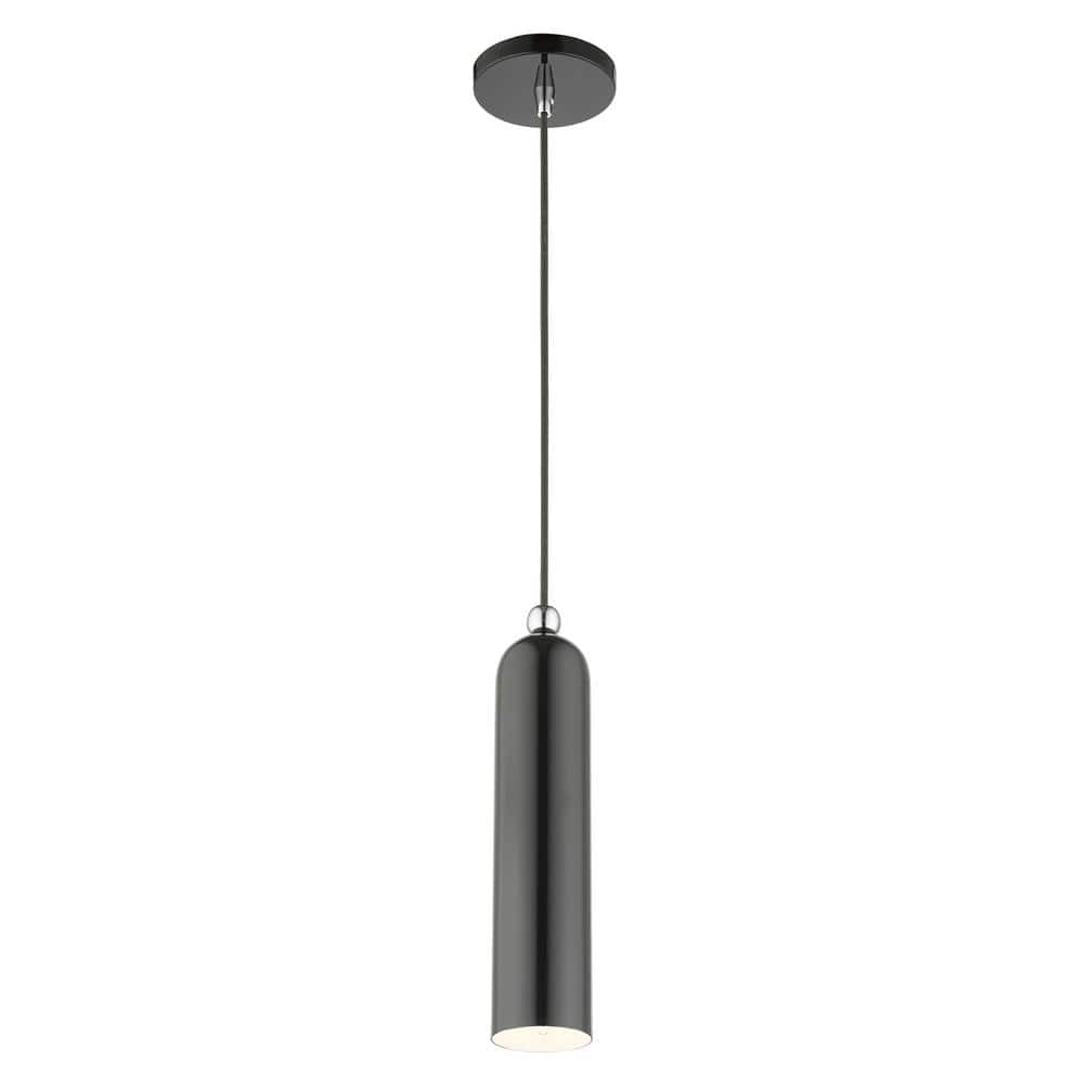 Scandinavian Chic Shiny Dark Gray Brass LED Pendant