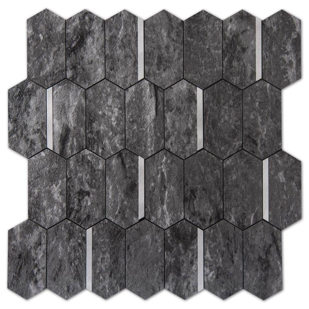 Art3dwallpanels 10-Sheet 12x12 Peel and Stick Backsplash Tiles  Self-adhesive Wall Tile in Stone Design