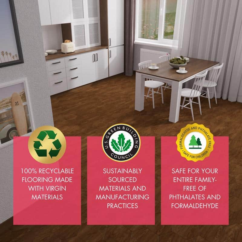 BaseCore HEX Java Peel and Stick Vinyl Hexagon Tiles - Box of 36