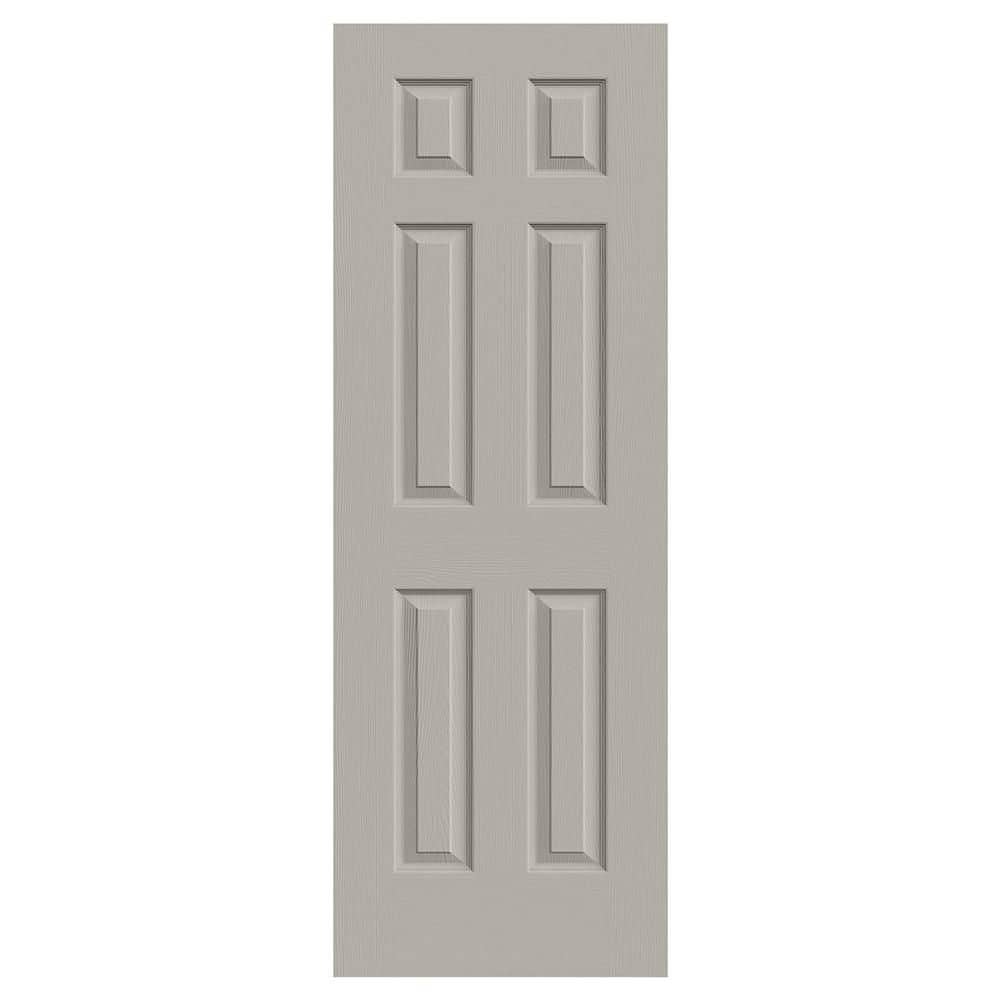 28 in. x 80 in. Colonist 6-Panel Light Gray Painted Textured Molded Composite Hollow Core Interior Door Slab price history on PriceWatchPro
