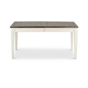 Cayla White And Dark Extendable Dining Table