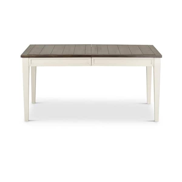 Steve Silver Cayla White And Dark Extendable Dining Table
