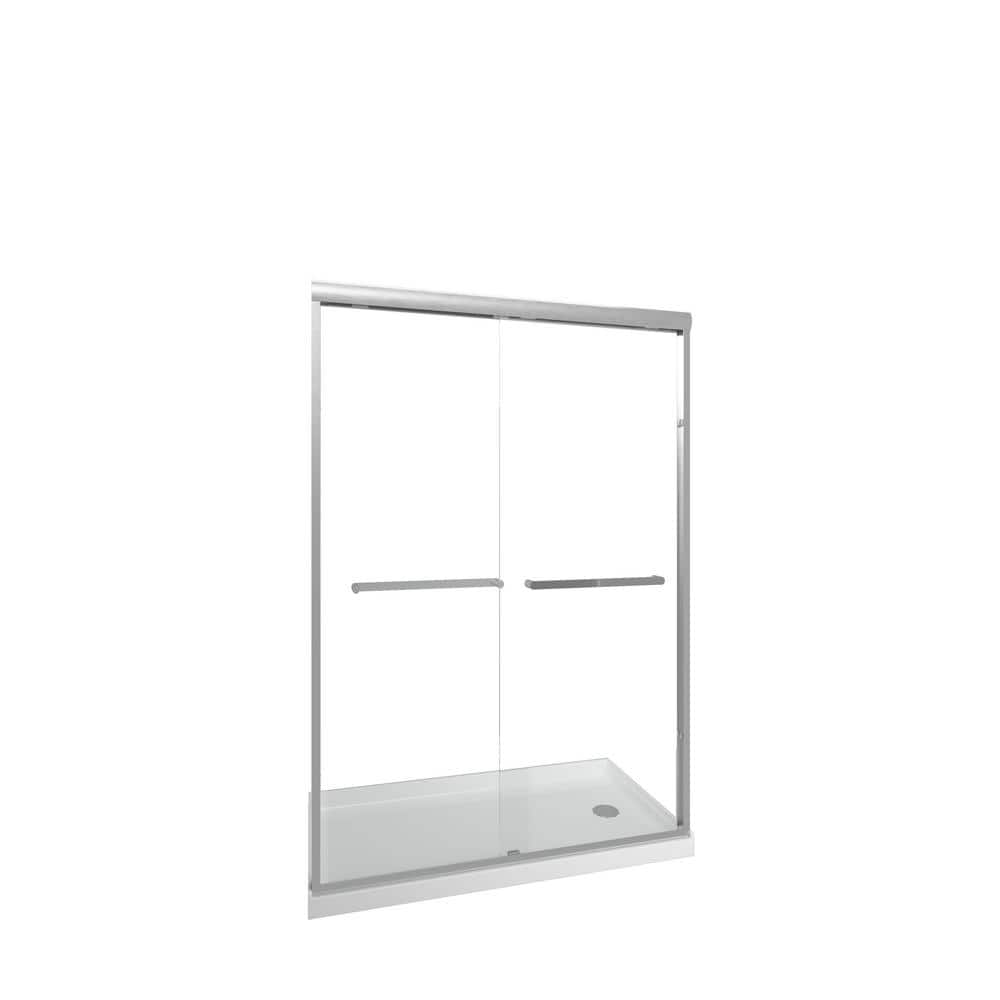 60 x 32 White Acrylic Right Drain Shower Base with Non-Slip Surface