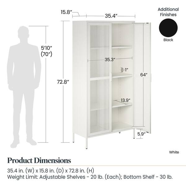 Systembuild Evolution Sunset District Tall 2 Door Storage Cabinet