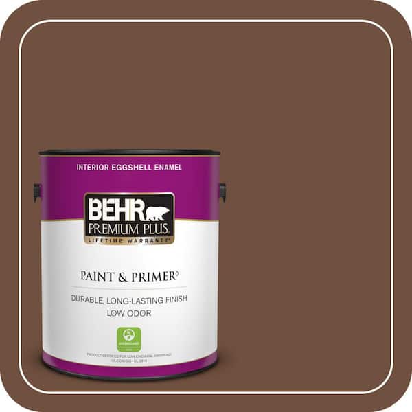 BEHR PREMIUM PLUS 1 gal. #ICC-81 Traditional Leather Eggshell Enamel Low Odor Interior Paint & Primer