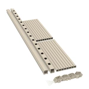 Bella Premier Series 8 ft. x 36 in. Clay Vinyl Stair Rail Kit with Square Balusters