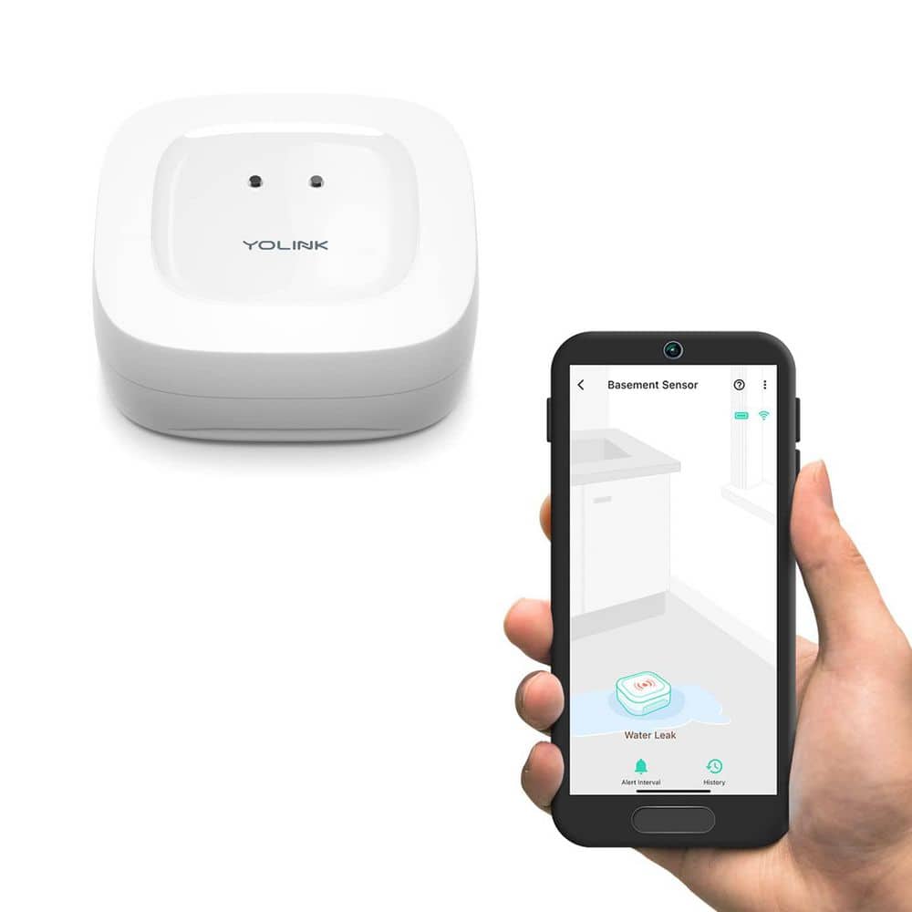 Water Leak Detector 1/4 Mile World's Longest Range, Wireless Smart Water Leak Sensor Alexa, IFTTT, Hub Required