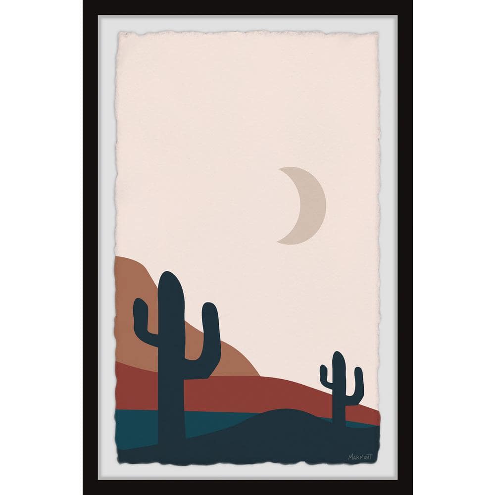 Moonlight Cactus by Marmont Hill Framed Nature Art Print 12 in. x 8 in.