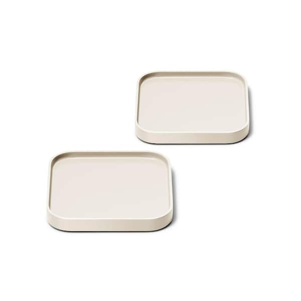 Ceramic-Coated Spoon Rest Set, 2-pc Cream
