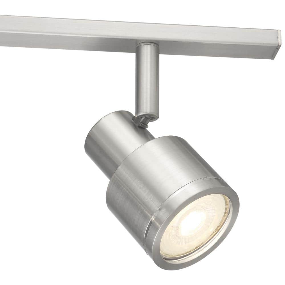 Lincoln Brushed Steel 3-Light LED Track Fixture