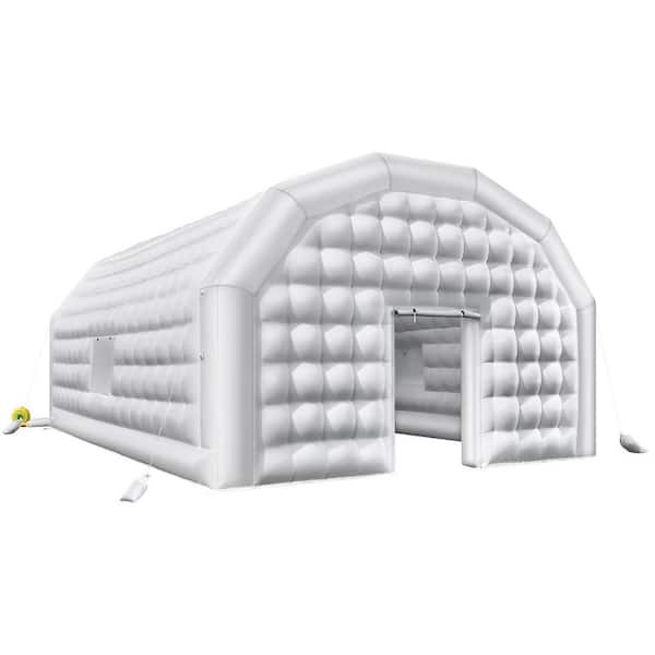 Inflatable Party Tent, 26.2 ft. x 19.7 ft. x 13.1 ft. 1100 W Blower, Sandbags, Air Cube with 2 Windows for Weddings