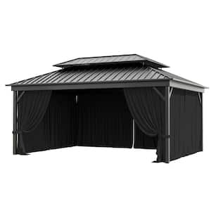 Kimunuk 12 ft. x 14 ft. Universal Outdoor Privacy Curtains, Gazebo