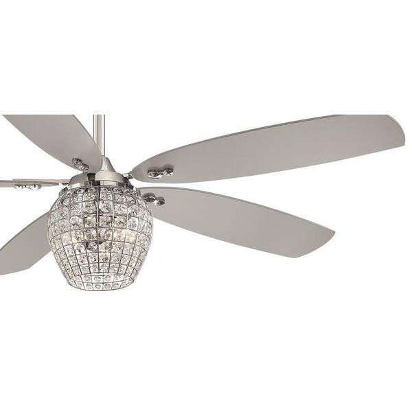Minka Aire Bling 56 In Integrated Led Indoor Chrome Ceiling Fan With Light Remote Control F902l Ch The Home Depot Minka Aire Bling 56 In Integrated Led, Bling Ceiling Fans
