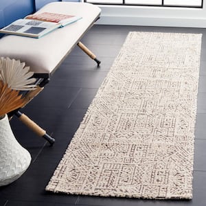 Classic Vintage Natural/Ivory 2 ft. x 8 ft. Geometric Runner Rug