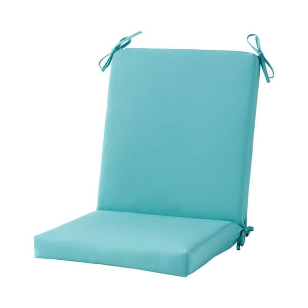 20 in x 19 in Outdoor High Back Chair Pad, Teal