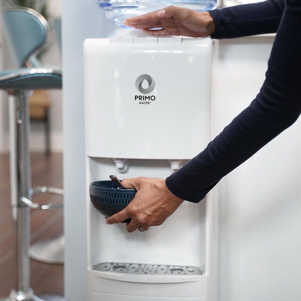 Primo White Freestanding Hot and Cold Water Dispenser