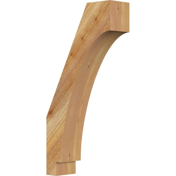 Ekena Millwork 4"W x 12"D x 24"H Imperial Rough Sawn Knee Brace, Western Red Cedar