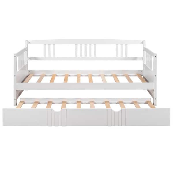 Donason White Twin Size DayBed with Twin Size Trundle