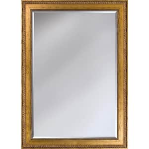 26 in. W x 36 in. H Rectangle Wood Versailles King Framed Gold Decorative Mirror