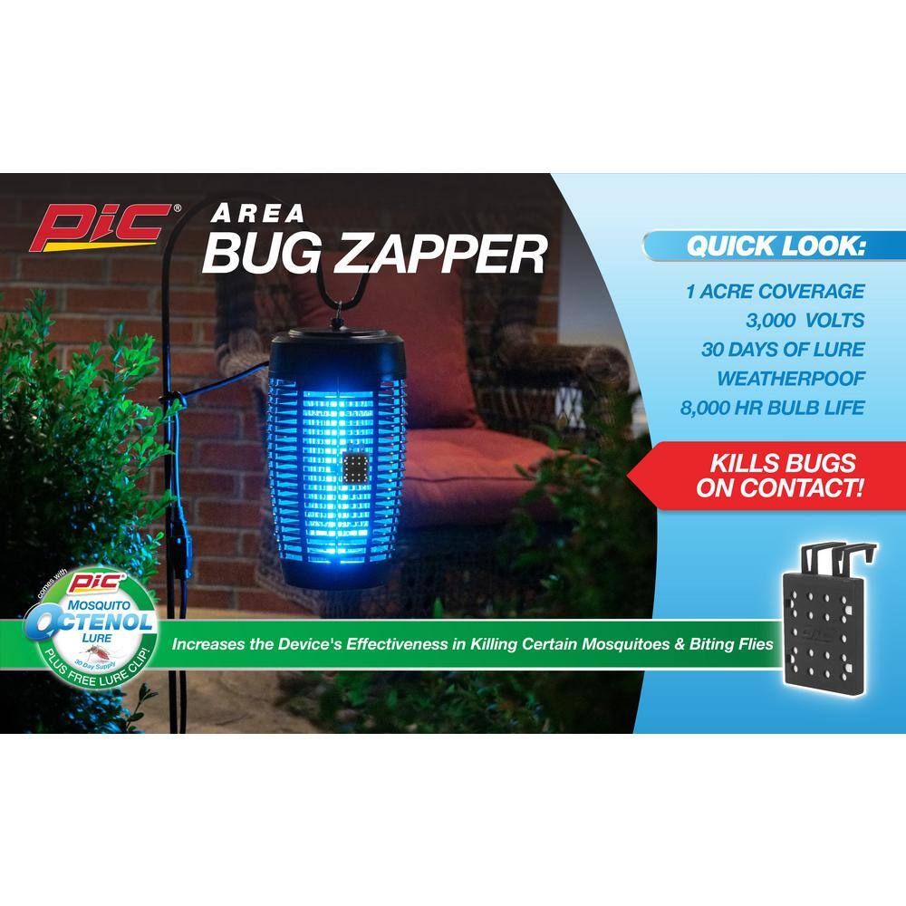 PIC 40W Outdoor Bug Zapper with Octenol Lure
