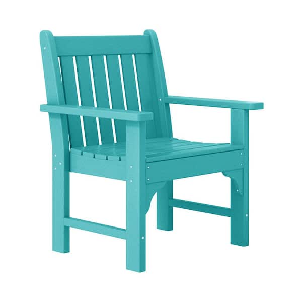 WESTIN OUTDOOR Laguna Outdoor Patio Weather Resistant Poly Plastic Garden Arm Chair in Turquoise