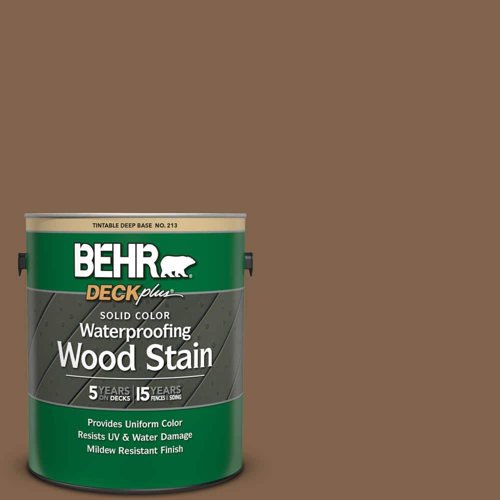 1 gal. #SC-109 Wrangler Brown Solid Color Waterproofing Exterior Wood Stain