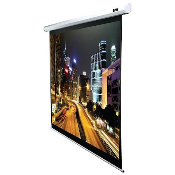 Elite Screens 85 in. Electric Projection Screen with White Case
