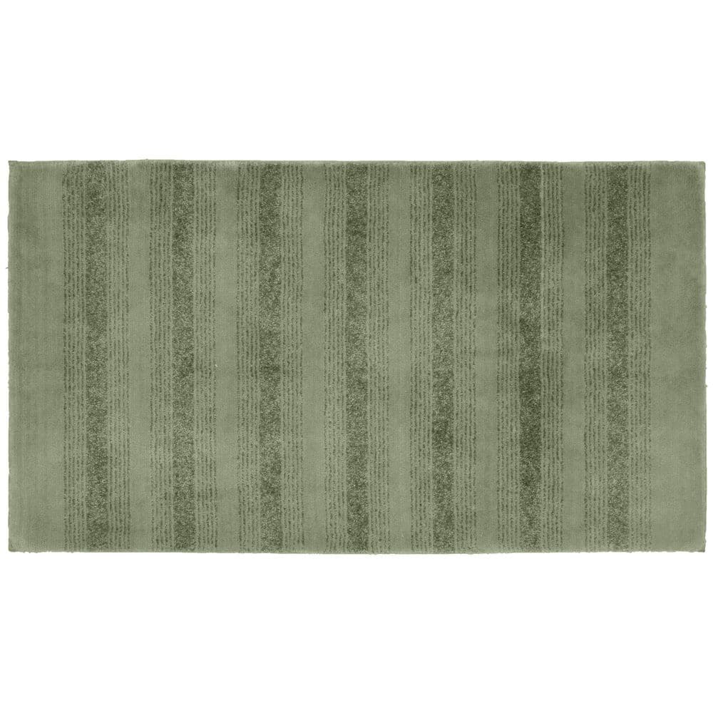 Garland Rug Essence Deep Fern 30 in. x 50 in. Washable Bathroom Accent Rug ENC-3050-08 - The Home Depot