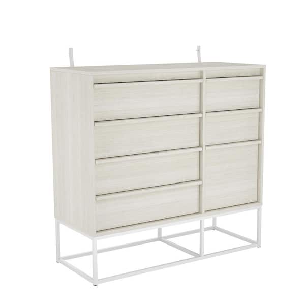 FUFU&GAGA Beige 7- Drawers 39.3 in. Width Dresser, Chest of Drawers Large Storgage without Mirror