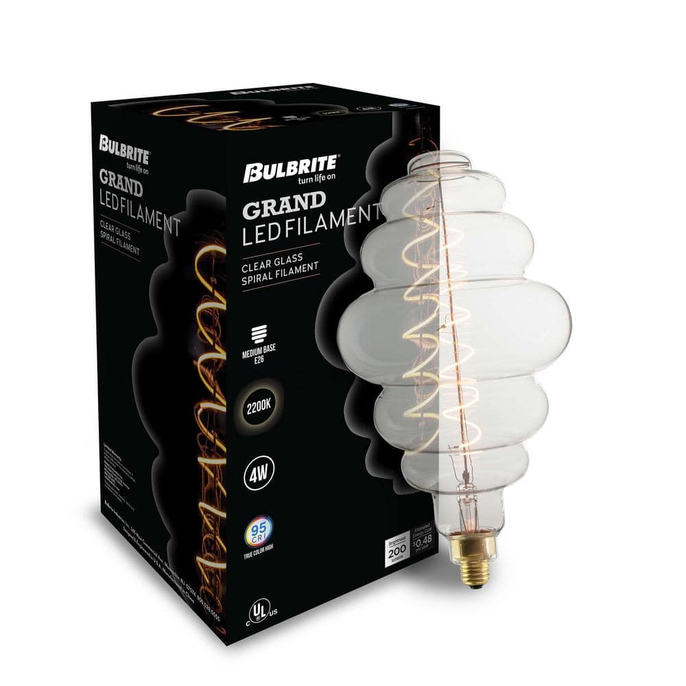 Oversized Clear Bee Hive LED Edison Bulb, 60 Watt Equivalent