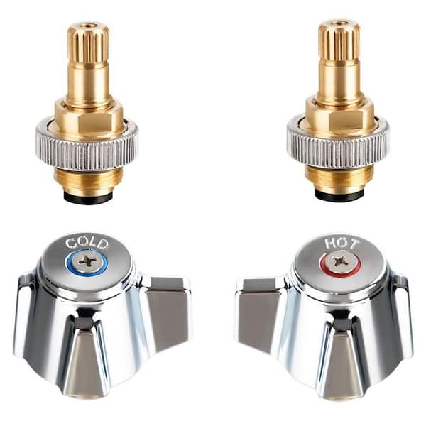 Helhom 4 in. Brass Faucet Handle Cartridge Replacement Stem Assembly ...