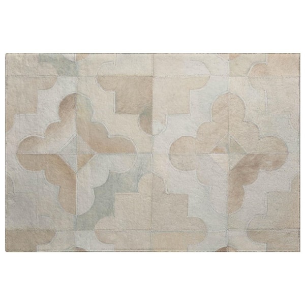 Dream Shag Premium Machine Washable Abstract ADS103 Ivory 3 ft. x 4 ft. Area Rug