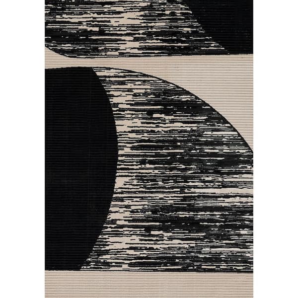 Xander Ivory 5 ft. X 8 ft. Geometric Indoor Area Rug