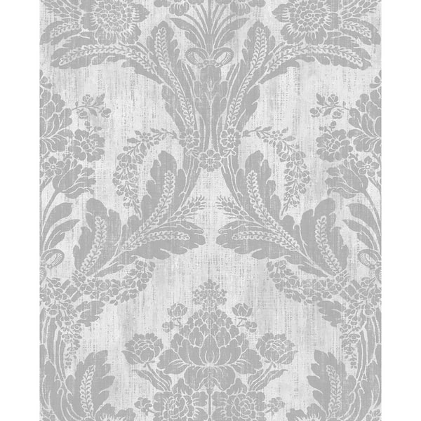 Advantage Zemi Ivory Damask Vinyl Peelable Wallpaper (Covers 56.4 sq. ft.)