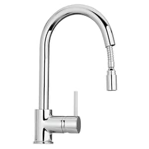 Elba Single-Handle Pull-Down Sprayer Kitchen Faucet in Chrome
