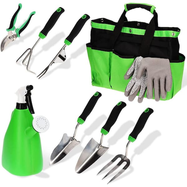 Black & Decker Four Piece Gardening Hand Toolset for Kids Garden Tool Bag That Holds Plastic Hand Tools